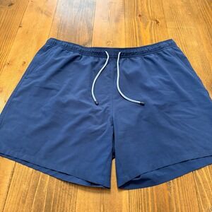 Peter Millar Seaside Swim Trunks Lined Men XXL Blue 7" Performance Beach